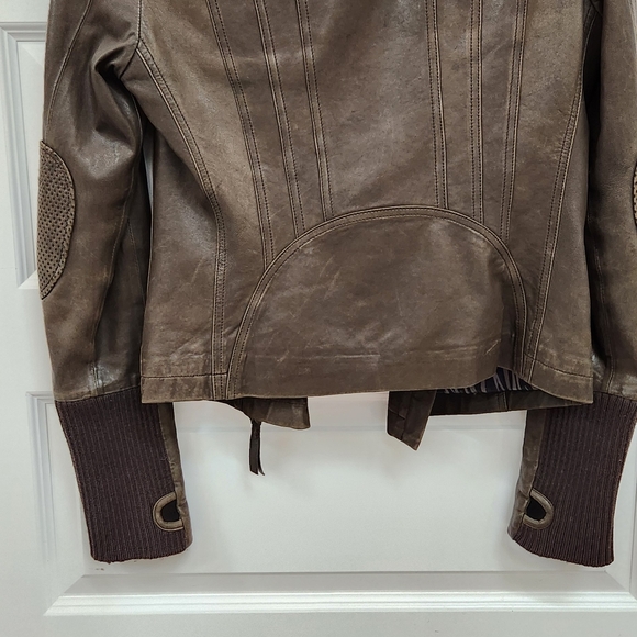 Mackage Leather Jacket, Small Brownish - Picture 6 of 8